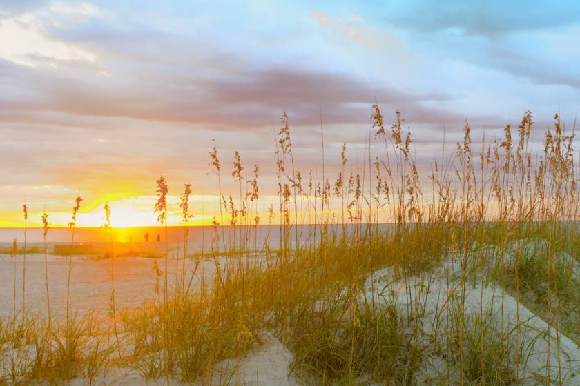 Sunset on beach in Hilton Head