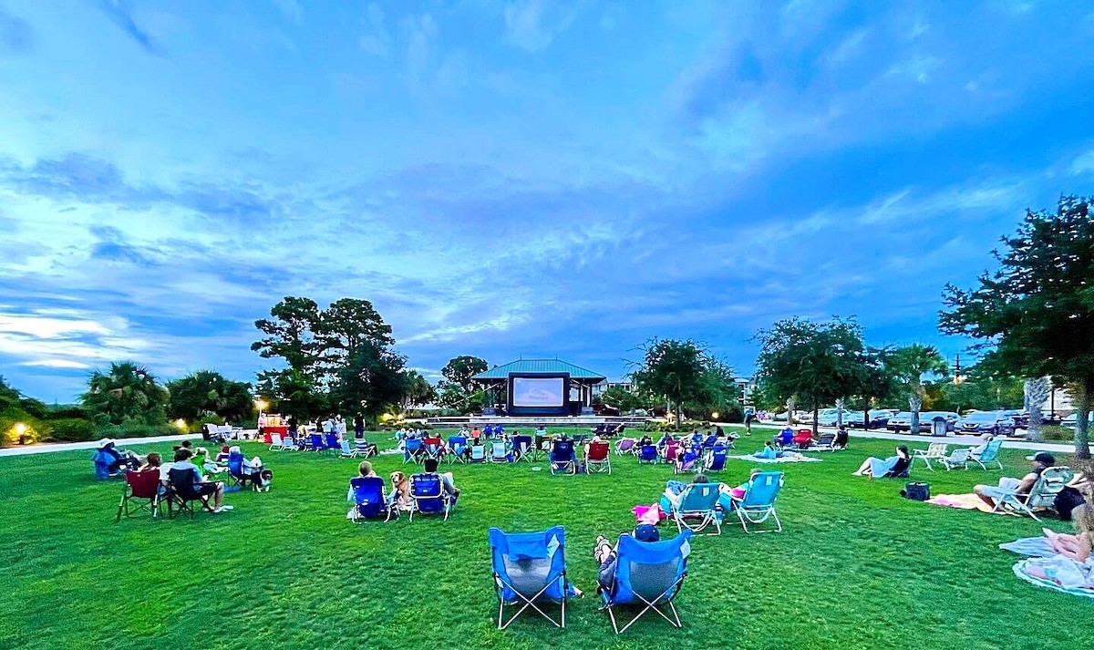 Movie night in the park on Hilton Head Island